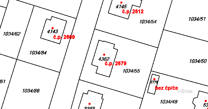 Dvůr Králové nad Labem 2679 na parcele st. 4362 v KÚ Dvůr Králové nad Labem, Katastrální mapa