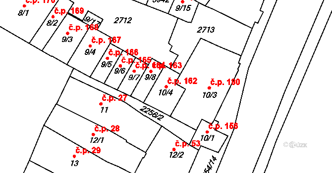 Sušice I 162, Sušice na parcele st. 10/4 v KÚ Sušice nad Otavou, Katastrální mapa