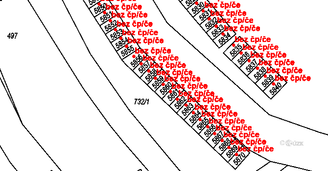 Jablonec nad Nisou 2521, Katastrální mapa
