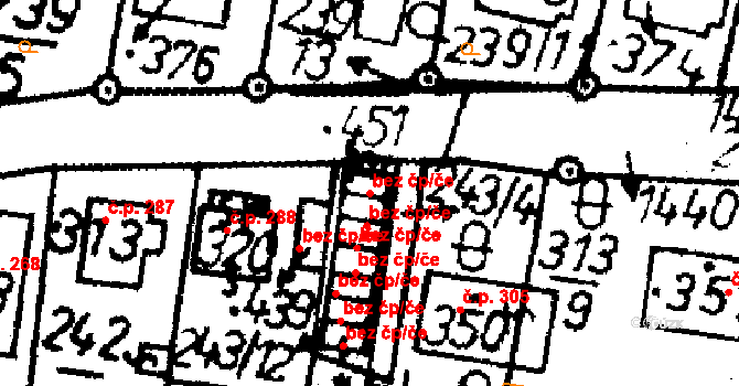 Bernartice 39946851 na parcele st. 451 v KÚ Bernartice u Milevska, Katastrální mapa