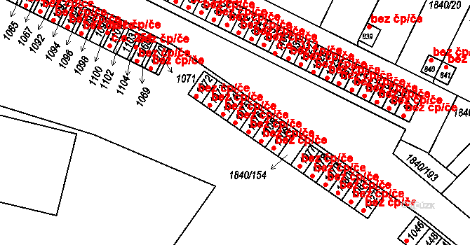 Borovany 40521851 na parcele st. 1075 v KÚ Borovany, Katastrální mapa