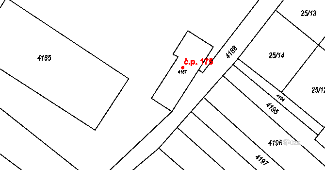 Těšetice 40975851 na parcele st. 4187 v KÚ Těšetice u Znojma, Katastrální mapa