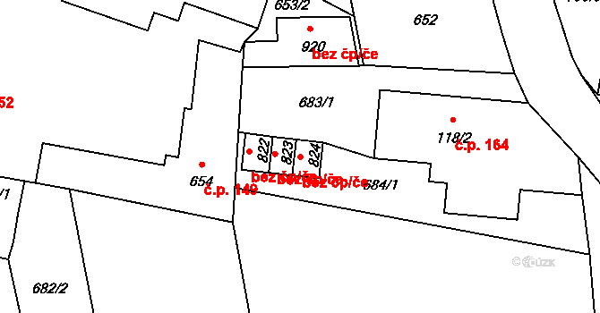 Lučany nad Nisou 42126851 na parcele st. 824 v KÚ Lučany nad Nisou, Katastrální mapa