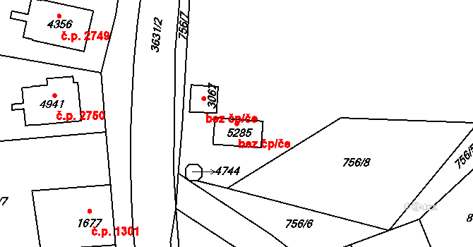Dvůr Králové nad Labem 42178851 na parcele st. 5285 v KÚ Dvůr Králové nad Labem, Katastrální mapa
