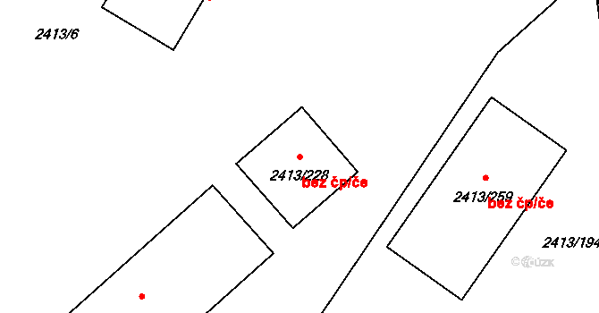 Pelhřimov 45277851 na parcele st. 2413/228 v KÚ Pelhřimov, Katastrální mapa
