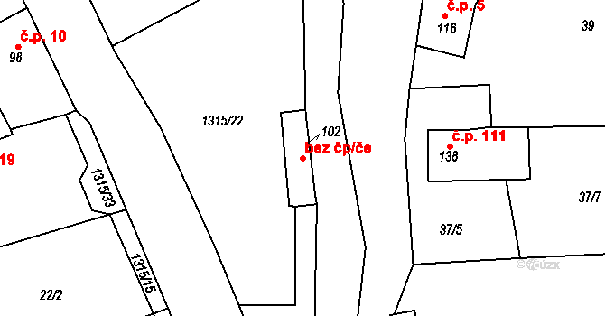 Děpoltovice 45827851 na parcele st. 102 v KÚ Děpoltovice, Katastrální mapa