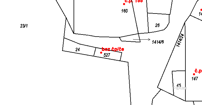 Lhenice 48535851 na parcele st. 527 v KÚ Lhenice, Katastrální mapa