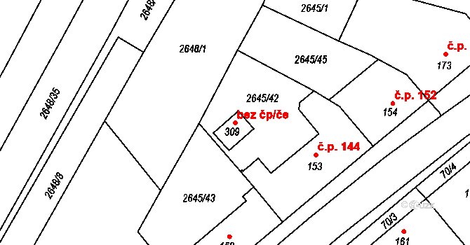 Plavsko 49643851 na parcele st. 309 v KÚ Plavsko, Katastrální mapa