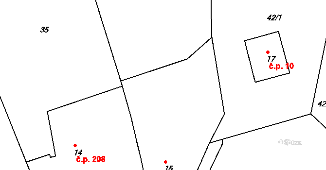 Krušovice 9 na parcele st. 15 v KÚ Krušovice, Katastrální mapa