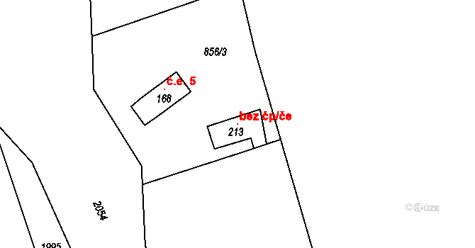 Šebířov 119079852 na parcele st. 213 v KÚ Šebířov, Katastrální mapa
