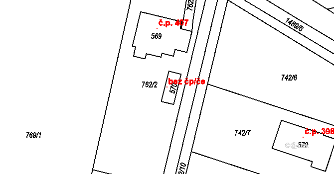 Bernartice 121769852 na parcele st. 570 v KÚ Bernartice u Milevska, Katastrální mapa