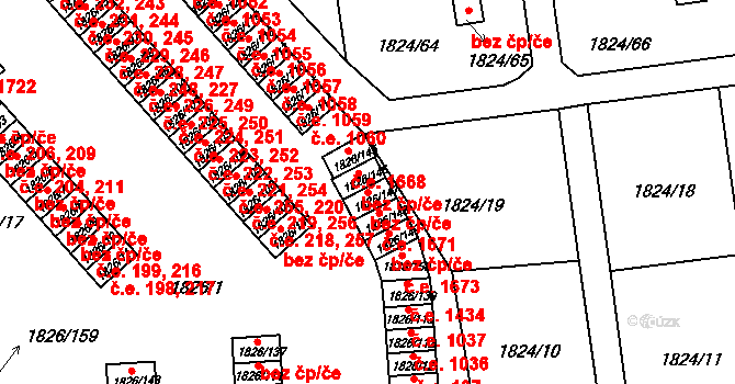 Pelhřimov 39254852 na parcele st. 1826/147 v KÚ Pelhřimov, Katastrální mapa