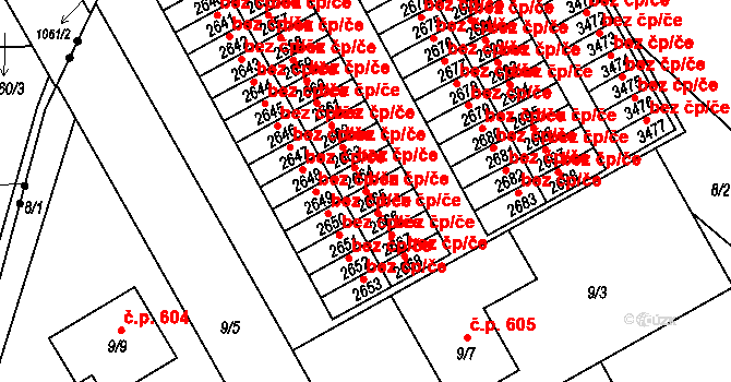 Třinec 40219852 na parcele st. 2665 v KÚ Lyžbice, Katastrální mapa