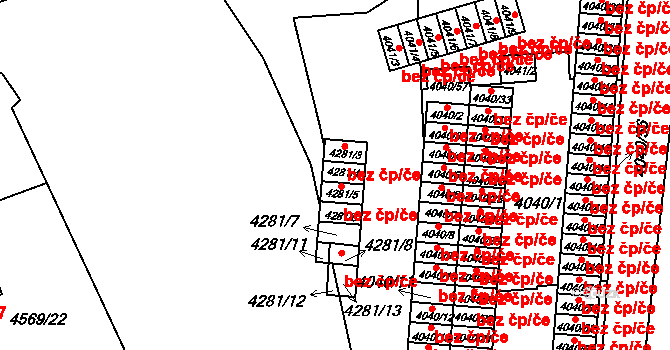 Teplice 45149852 na parcele st. 4281/4 v KÚ Teplice, Katastrální mapa