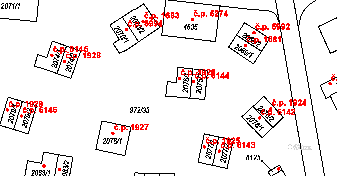Zlín 47800852 na parcele st. 8062 v KÚ Zlín, Katastrální mapa