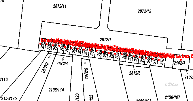 Choceň 49518852 na parcele st. 2091 v KÚ Choceň, Katastrální mapa