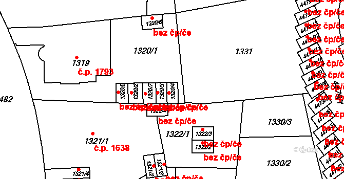 Teplice 49941852 na parcele st. 1320/4 v KÚ Teplice, Katastrální mapa