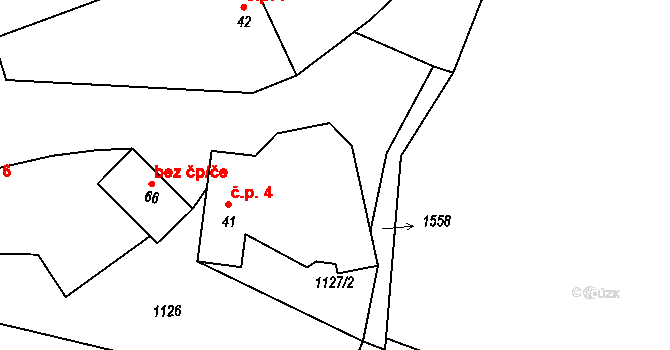 Zbelítov 4, Jistebnice na parcele st. 41 v KÚ Zvěstonín, Katastrální mapa