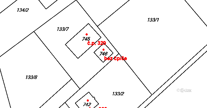 Ohrazenice 96018852 na parcele st. 746 v KÚ Ohrazenice u Turnova, Katastrální mapa
