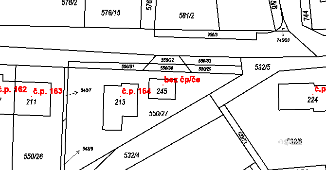 Okrouhlá 118602853 na parcele st. 245 v KÚ Okrouhlá u Boskovic, Katastrální mapa