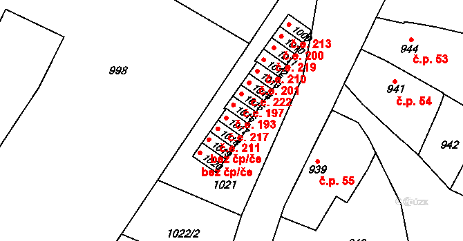 Brněnské Ivanovice 217, Brno na parcele st. 1017 v KÚ Brněnské Ivanovice, Katastrální mapa