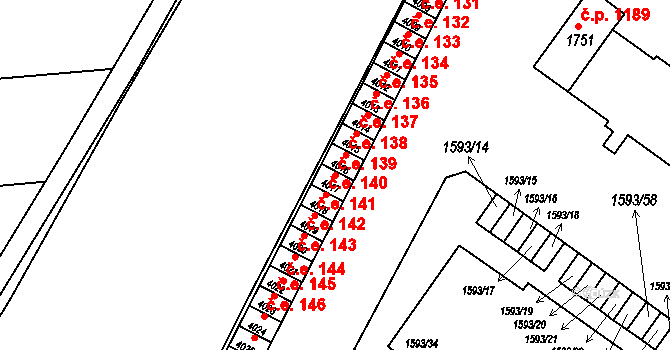 Kuřim 139 na parcele st. 4017 v KÚ Kuřim, Katastrální mapa