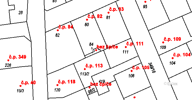 Černčice 40019853 na parcele st. 84 v KÚ Černčice u Loun, Katastrální mapa