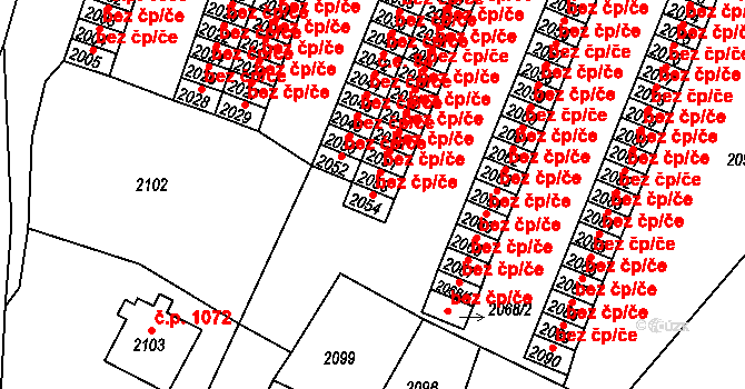 Ústí nad Labem 44730853 na parcele st. 2054 v KÚ Střekov, Katastrální mapa