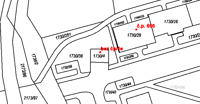 Klášterec nad Ohří 45059853 na parcele st. 1730/4 v KÚ Miřetice u Klášterce nad Ohří, Katastrální mapa