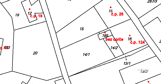 Jetřichovice 47038853 na parcele st. 195 v KÚ Vysoká Lípa, Katastrální mapa