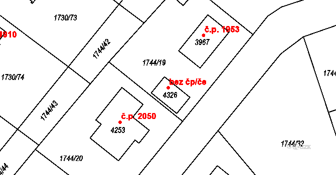Čáslav 102415854 na parcele st. 4326 v KÚ Čáslav, Katastrální mapa