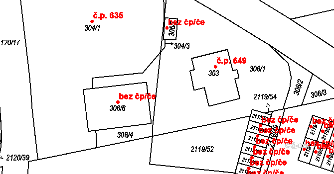 Dobruška 114120854 na parcele st. 306/8 v KÚ Dobruška, Katastrální mapa
