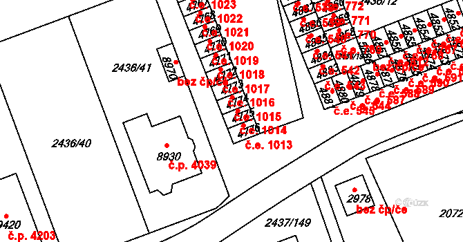 Hodonín 1014 na parcele st. 4775 v KÚ Hodonín, Katastrální mapa