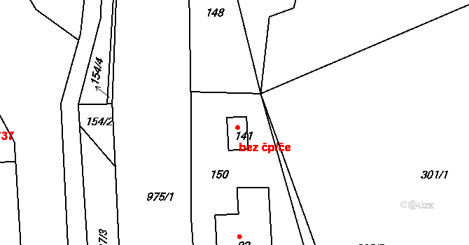 Jilemnice 44275854 na parcele st. 141 v KÚ Hrabačov, Katastrální mapa
