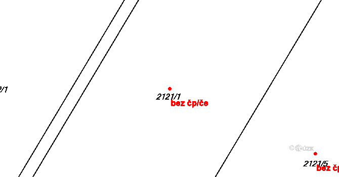 Chomutov 45033854 na parcele st. 2121/1 v KÚ Chomutov I, Katastrální mapa