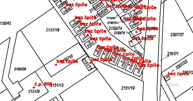 Dobruška 48204854 na parcele st. 2151/6 v KÚ Dobruška, Katastrální mapa