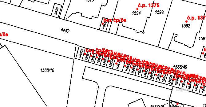 Teplice 50483854 na parcele st. 1568/19 v KÚ Teplice, Katastrální mapa