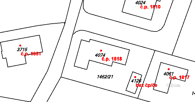 Humpolec 1818 na parcele st. 4074 v KÚ Humpolec, Katastrální mapa