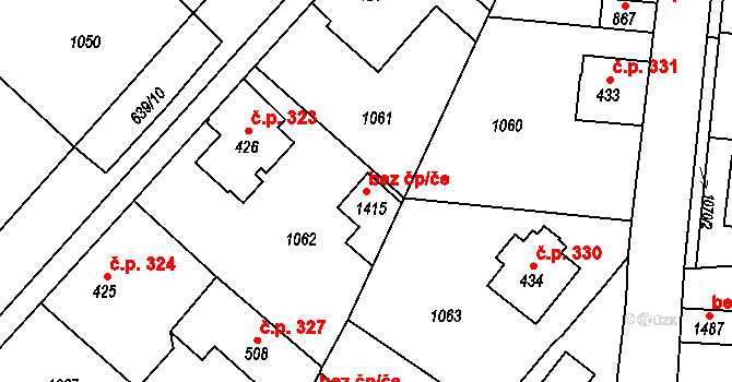 Jablonné nad Orlicí 104854855 na parcele st. 1415 v KÚ Jablonné nad Orlicí, Katastrální mapa