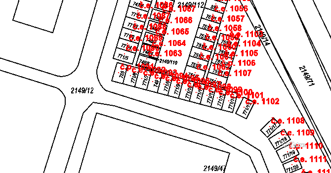Dědice 1095, Vyškov na parcele st. 771/8 v KÚ Dědice u Vyškova, Katastrální mapa