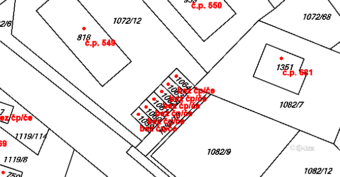 Mladá Vožice 40922855 na parcele st. 1063 v KÚ Mladá Vožice, Katastrální mapa