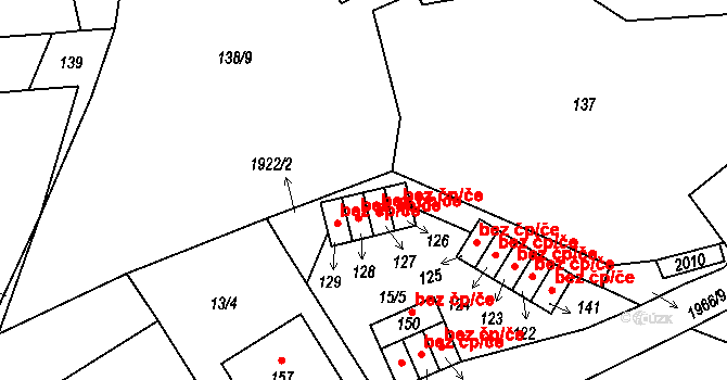 Štěchovice 41315855 na parcele st. 127 v KÚ Štěchovice, Katastrální mapa
