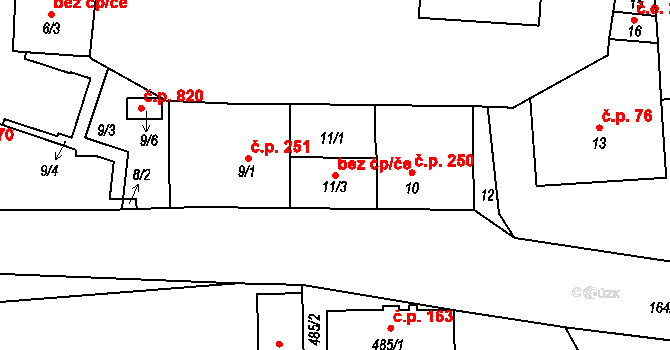 Hrádek nad Nisou 41917855 na parcele st. 11/3 v KÚ Hrádek nad Nisou, Katastrální mapa