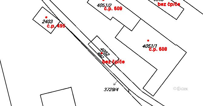 Domažlice 42617855 na parcele st. 4052 v KÚ Domažlice, Katastrální mapa