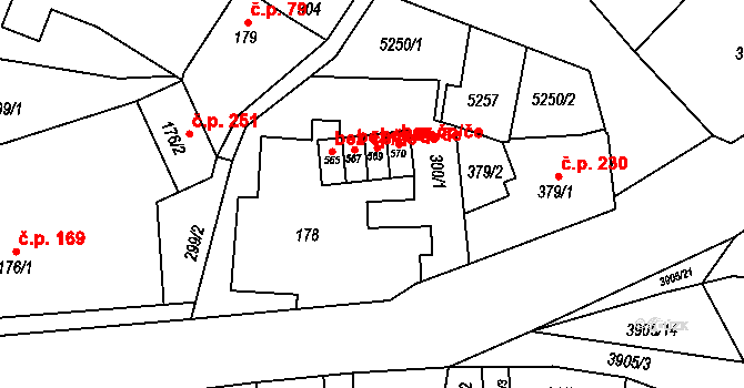 Brumovice 43763855 na parcele st. 567 v KÚ Brumovice u Opavy, Katastrální mapa