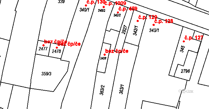 Třebechovice pod Orebem 48340855 na parcele st. 2428 v KÚ Třebechovice pod Orebem, Katastrální mapa