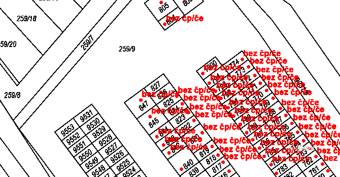 Slavonice 40994856 na parcele st. 826 v KÚ Slavonice, Katastrální mapa