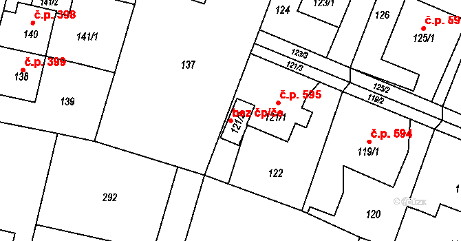 Bohumín 42174856 na parcele st. 121/2 v KÚ Skřečoň, Katastrální mapa