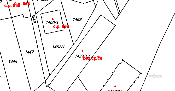 Opava 43812856 na parcele st. 1437/13 v KÚ Kylešovice, Katastrální mapa