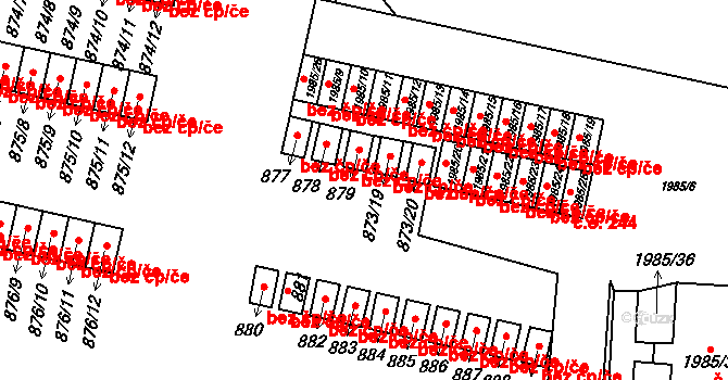 Nýřany 45762856 na parcele st. 873/19 v KÚ Nýřany, Katastrální mapa